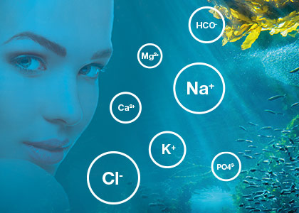 Körperbekannte und hochverträgliche Mischung aus Spurenelementen und Mineralsalzen für die Versorgung der Haut