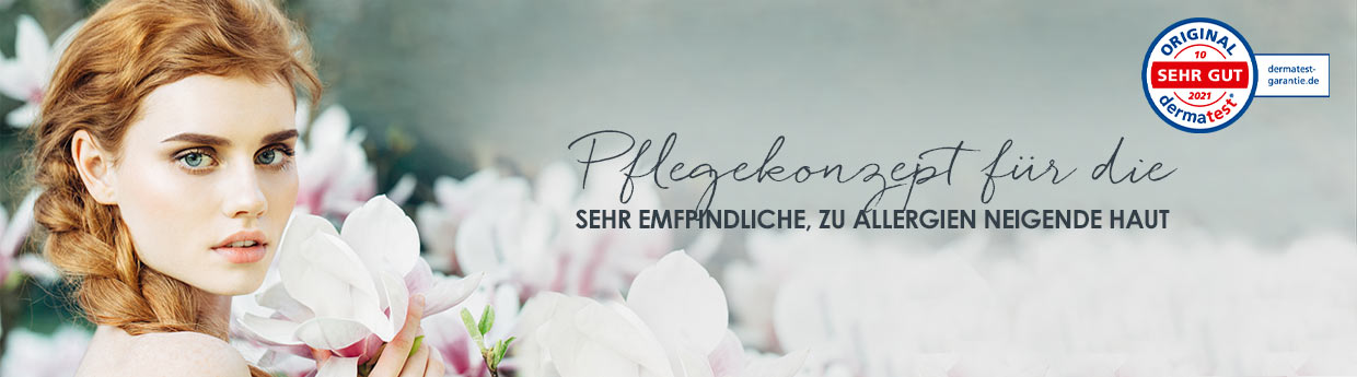 Gesichtspflege für empfindliche Haut, die zu Allergien neigt