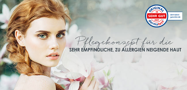 Gesichtspflege für empfindliche Haut, die zu Allergien neigt