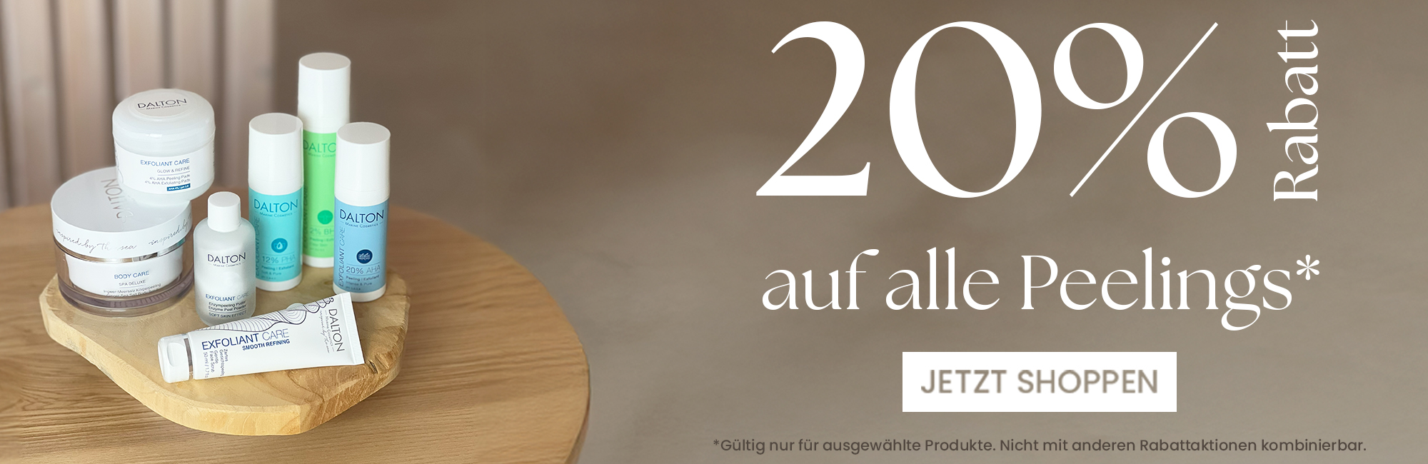 20% Rabatt auf alle Peelings